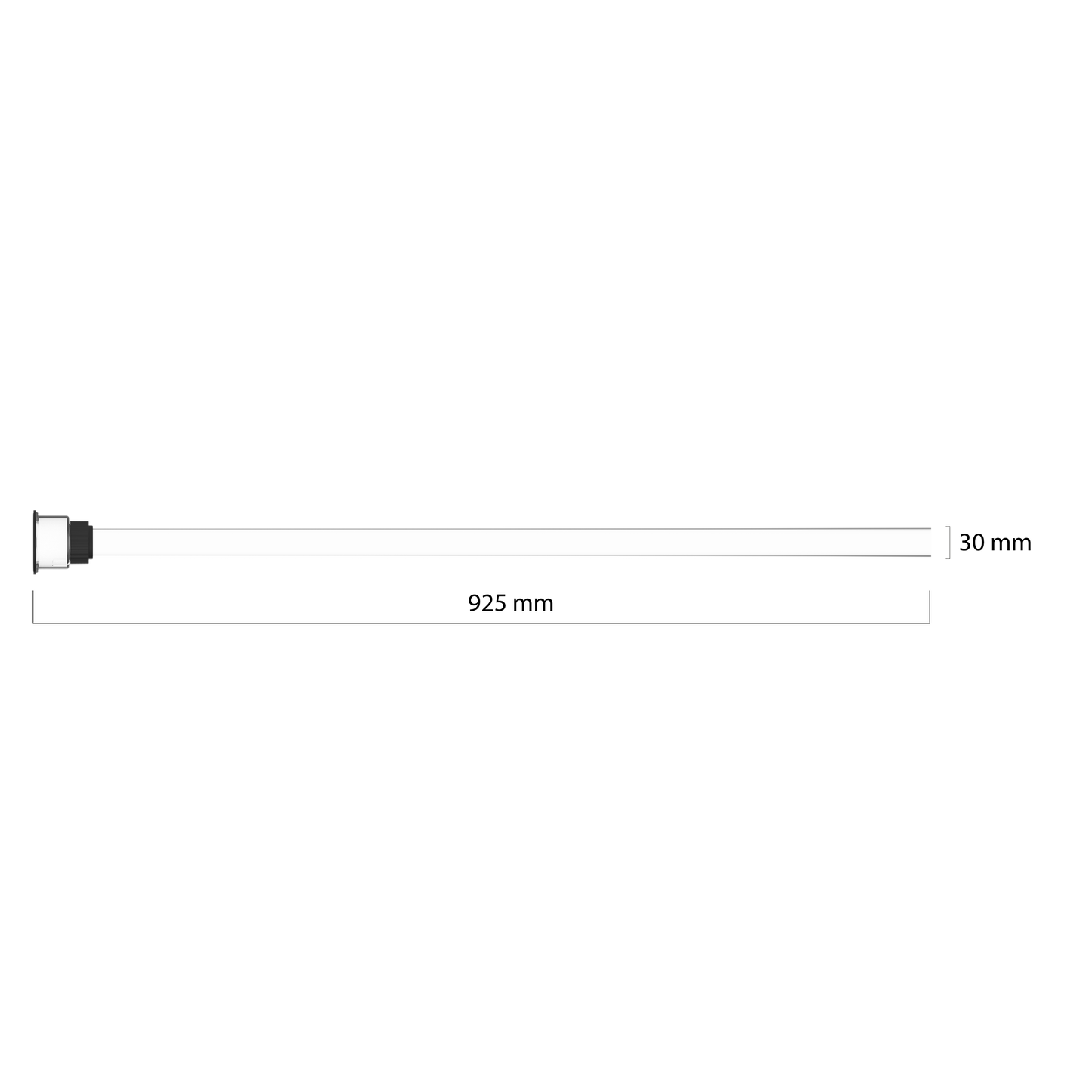 Quarzglas QG109 VSC 925 x 30 mm offenes Ende AM